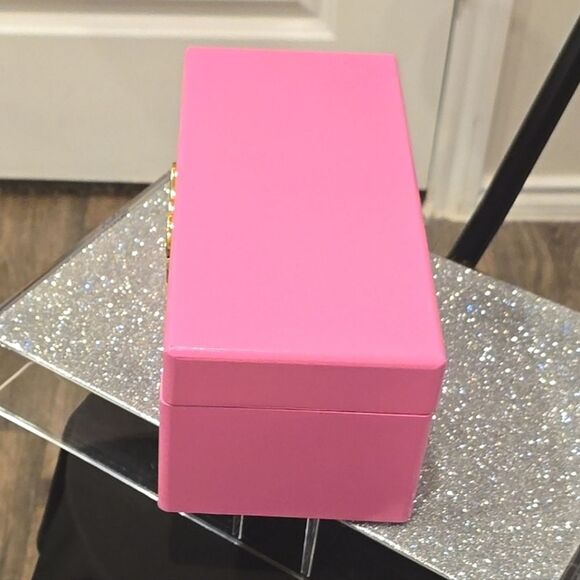 Disney Minnie Mouse Gold Icon Pink Lacquer Wood Jewelry Organizer - Picture 14 of 15